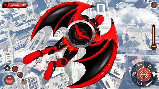 Flying Bat Robot Bike Game screenshot 1