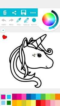 Coloring Unicorn Rainbow Book screenshot 1