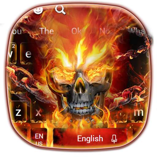 Flame Skull Keyboard 10001002