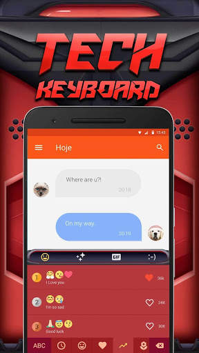 Tech Emoji Keyboard Theme स्क्रीनशॉट 3