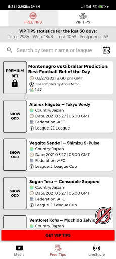 Betting Tips - Soccer Predictions, Broadcast Tv screenshot 3