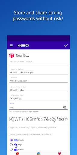 Highbox Magic Password Manager - Passphrases Hash 4 تصوير الشاشة