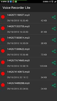 Voice Recorder Lite screenshot 1
