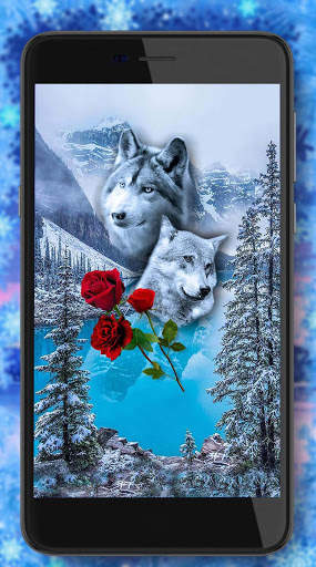 Rose and Wolf Live Wallpaper screenshot 2