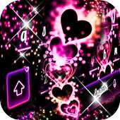 Neon Pink Love Keyboard 10001005