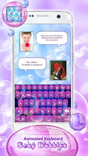 Animated Keyboard Soap Bubbles screenshot 4