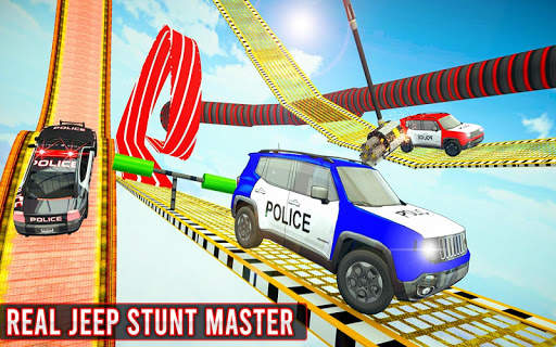 Police Prado Jeep Stunts Racing - Jeep Stunts Game screenshot 3