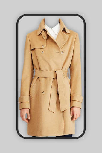 Women Trench Coat Montage Suit Photo Editor screenshot 1