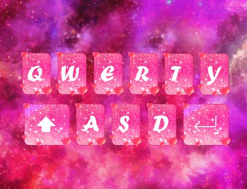 Pink Galaxy -KK Emoji Keyboard screenshot 5