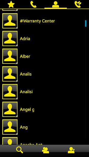 THEME SWIPE DIALER BIG BLACK YELLOW screenshot 4
