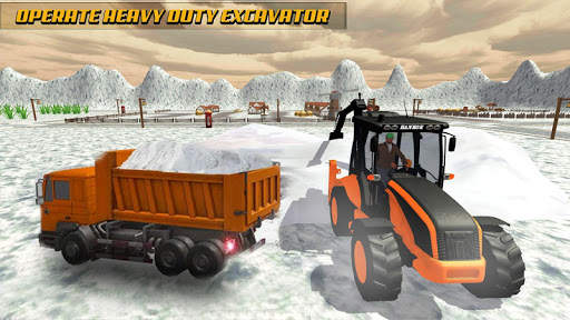 Snow Rescue Operation: Heavy Excavator Crane Sim screenshot 3