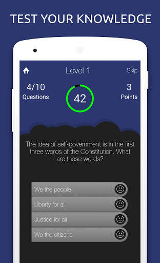 US Civics Quiz: Citizenship Naturalization Test скриншот 1