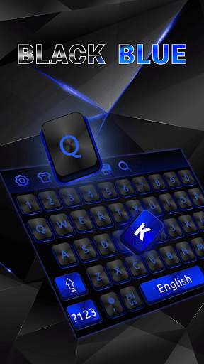 Black Blue Keyboard Theme screenshot 3