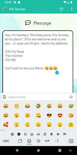 Send Message To Many Contacts (for WhatsApp) screenshot 1