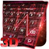 Red Tech Heart Keyboard Theme 10001007