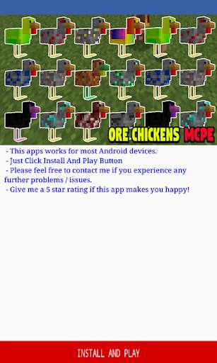 Ore Chickens Addon for Minecraft PE screenshot 1