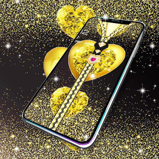 Gold diamond lock screen screenshot 5