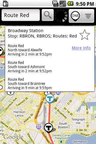 BostonBusMap screenshot 1