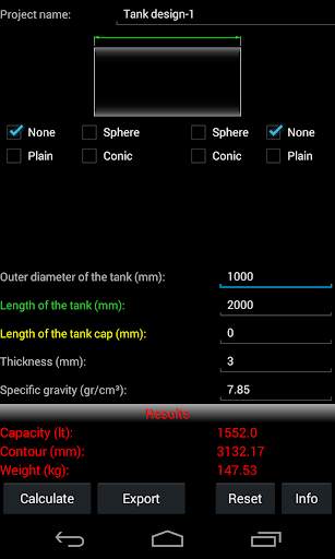 Tank Calculator Free screenshot 1