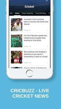 Free Cricbuzz Cricket Live Streaming /Scores/News screenshot 5