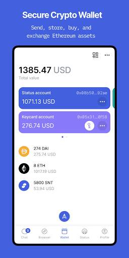 Status: Crypto Wallet, Messeng screenshot 5