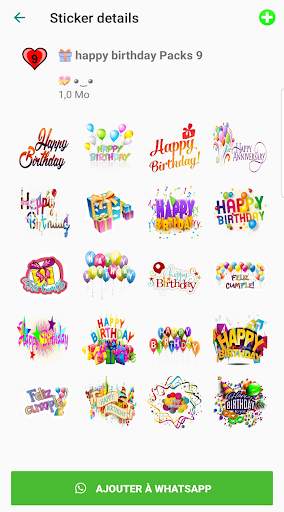Stickers Happy Birthday For WhatsApp screenshot 8