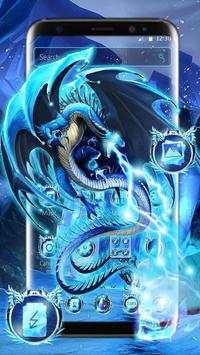 Neon Ice Dragon Launcher Theme screenshot 1