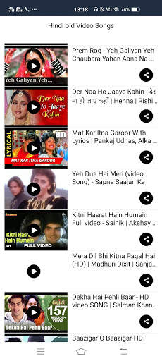 Hindi old video songs screenshot 3