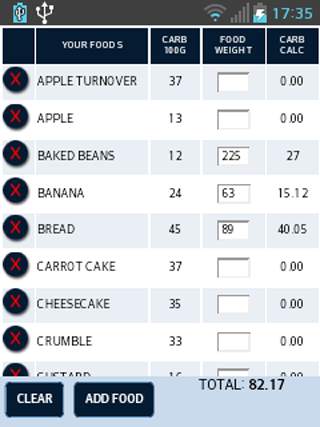 Carb Calc screenshot 1