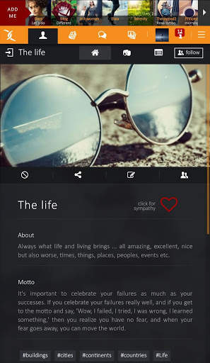 X-uniting - social network screenshot 1
