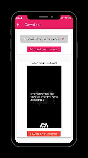 SaveTik - Video Downloader for Tiktk  No Watermark screenshot 2