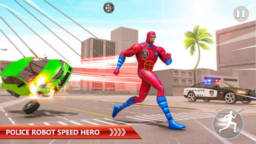Police Robot Rope Hero Game 3d 3 تصوير الشاشة