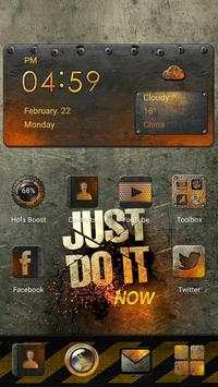 Tema Metallic Burn screenshot 1