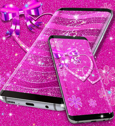Pink glitter live wallpaper screenshot 7