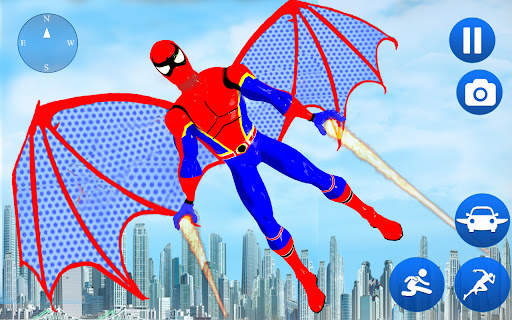 Flying superhero games:Flying Hero Robot Hero Game स्क्रीनशॉट 2