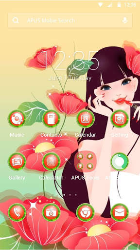 BEAUTIFUL GIRL theme for APUS screenshot 1