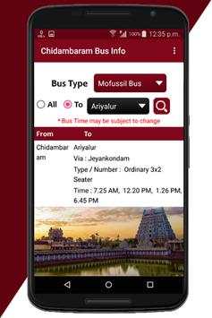 Chidambaram Bus Info screenshot 2