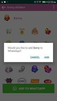 Sorry Stickers For Whatsapp App 2019 screenshot 4