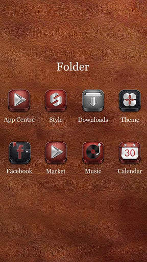(FREE) Leather Era GO Launcher Theme screenshot 3