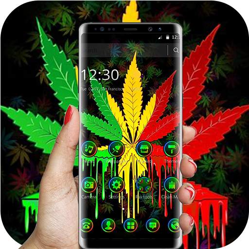 Colorful Weed Smoke Neon Theme 1.1.7
