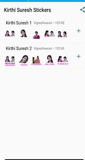 Kirthi Suresh What's Up Stickers App screenshot 1