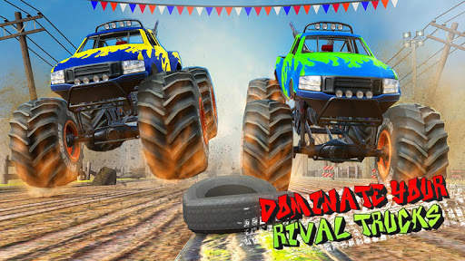 Monster Truck Racing Stunts Game - Offroad Legends screenshot 1
