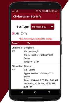 Chidambaram Bus Info screenshot 7