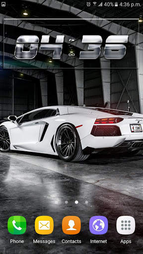 Cars Clock Wallpaper HD screenshot 3