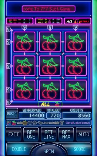 777 Fruit Neon Slot Machine - Cherry Master screenshot 2