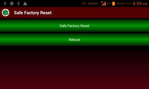 Safe Factory Reset स्क्रीनशॉट 2