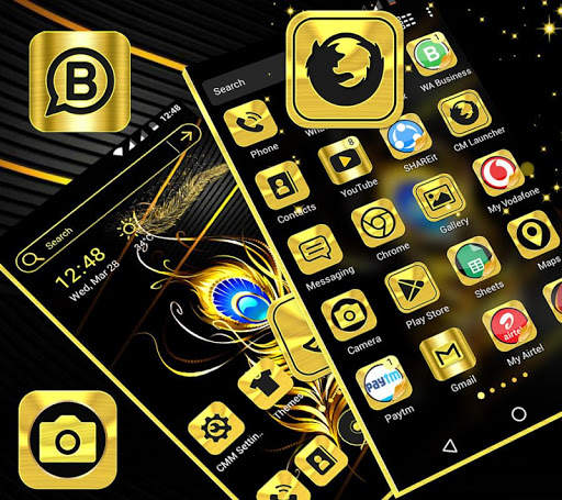 Gold Feather Launcher Theme screenshot 2