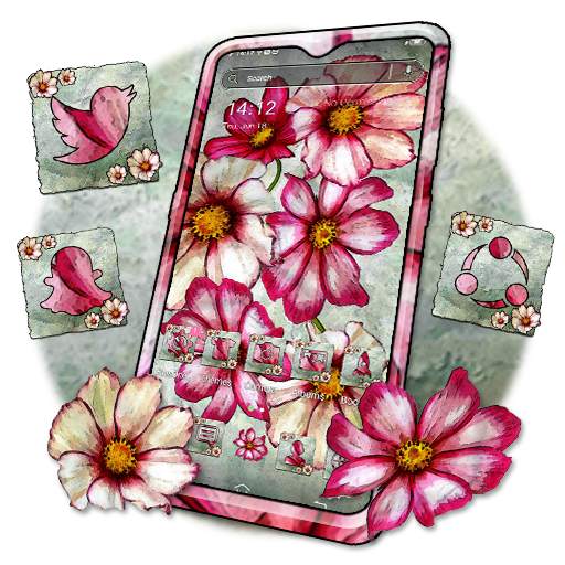 Flower Painting Theme Launcher 1.0.1