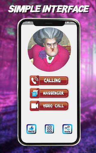 Fake video Scary Teacher - Fake Call Simulation screenshot 1
