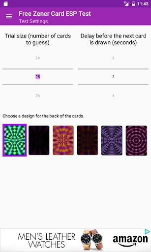 Free Zener Card ESP Test screenshot 3